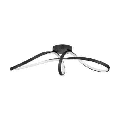 Imagen de Eglo Calarossa Z connect.z Lámpara de techo LED, ZigBee, control por voz Alexa y aplicación, blanco cálido frío, RGB, metal, atenuable, color negro, 23 x 70,5 cm