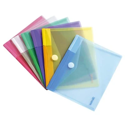 Imagen de TARIFOLD 510259 Carpeta portadocumentos A5 Sobres Plástico cuartilla, cierre velcro, multicolor 6 unidades