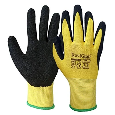 Imagen de Ruvigrab 8436021582492, Guante Soporte Textil, Recubrimiento Látex Natural Rugoso, 1, 9, Verde