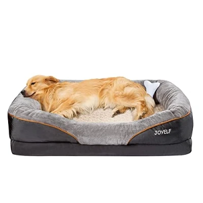 Imagen de JOYELF X Large Cama de Espuma viscoelástica para Perros, ortopédica Perros y sofá con Funda extraíble Lavable Juguete chirriador como Regalo