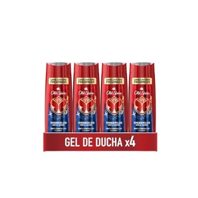 Imagen de Gel Ducha Y Champú Old Spice Tomorrowland Ed. Especial Hombre 400ml x 4, 3 En 1 Cabello, Cara Cuerpo, Frescor Duradero, Perfume Calidad
