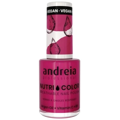 Imagen de Andreia Professional NutriColor Esmalte de Uñas Vegano con Nutrientes 100% Natural Laca Transpirable y Amigable Color NC19 Pink 10,5ml