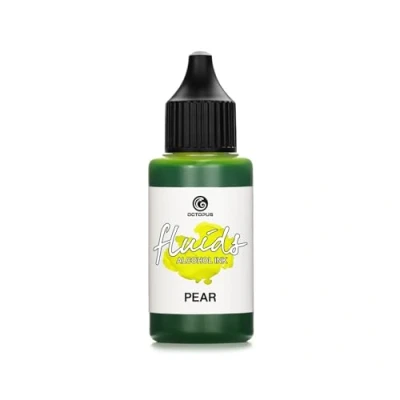 Imagen de 30ml Fluids alcohol Ink PEAR, Tinta al para Fluid Art y Resin Art, verde
