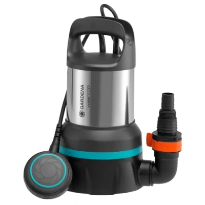 Imagen de Gardena bomba sumergible de aguas limpias 11000: 11 000 l/h, interruptor flotación funcionamiento continuo, aspiración plana hasta 2 mm, sist. acoplamiento rápido, 450 W (09032 20)