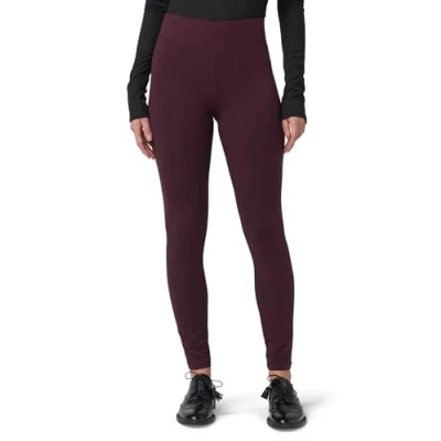 Imagen de HUE Mallas de algodón Ultra con Cintura Ancha, Surtidas Leggings, Negro Black Cherry, XL para Mujer
