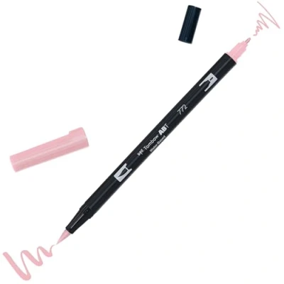 Imagen de Tombow ABT Dual Brush Rotulador Doble Punta Pincel Acuarelable Para Lettering, Dibujo, Pintura, Manga Uso Doméstico y Profesional Color dusty rose