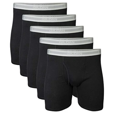 Imagen de Gildan. Calzoncillos Tipo bóxer de Pierna Regular para Hombre Negro Small
