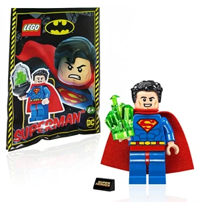 Imagen de LEGO DC Super Heroes Minifigure Superman (with Kryptonite and Display Stand) 76096
