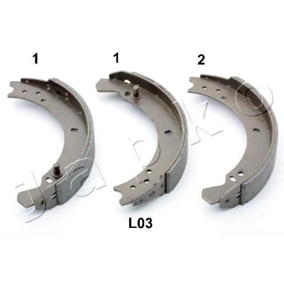 Imagen de JAPKO 55L03 Zapatas de Freno Eje trasero 254 38 LAND ROVER: Discovery 1, Defender SUV Cabrio