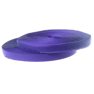 Imagen de TUKA 25m x 20mm Hook y Loop Bandas para coser, no autoadhesivas, 20 mm de ancho, Gancho bucle cinta, vuelta sin adhesivo, Cinta Bucle, púrpura TKB5004 purple