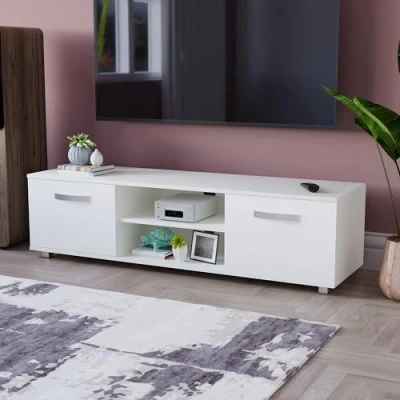 Imagen de Vida Designs Unidad de TV Cosmo, Madera ingeniería, Blanco, 140cm No LED Lights