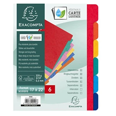 Imagen de Exacompta 406E Separador de mapas (17 x 22 cm, 6 posiciones)