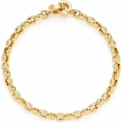 Imagen de Leonardo Jewels Clip&amp;Mix Lori 023743 Pulsera ovalada de Acero inoxidable con cuentas colgantes 18,5 cm longitud, color dorado, Eine Grösse, inoxidable, No es una piedra preciosa