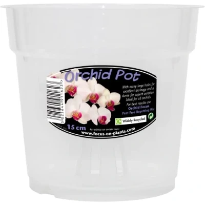 Imagen de Growth Technology Maceta Transparente para orquídeas 15 cm