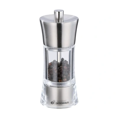 Imagen de Zassenhaus 035285 Molinillo de pimienta aachen acero inox/acrílico 14 cm (h.nr.)