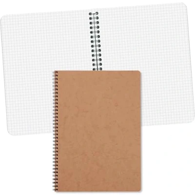 Imagen de Clairefontaine 781422C 1 Cuaderno lomo en espiral Age Bag A4 21x29,7 cm 100 Páginas con cuadrados pequeños Papel Blanco 90 g Cubierta de cartulinaresistente Marrón