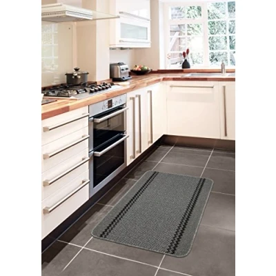 Imagen de William Armes Dandy Kilkis Alfombra de Cocina Lavable (100 cm Largo x 67 Ancho, Polipropileno, 100 cm), Color Gris