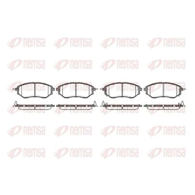 Imagen de REMSA 1137.02 Juego de pastillas freno Eje delantero con contacto avisador desgaste lámina adhesiva accesorios SUBARU: Forester IV