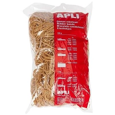 Imagen de APLI 12865 Pack de 1800 gomas elásticas, 100 x 2 mm