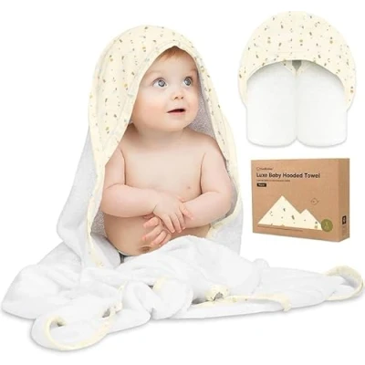 Imagen de KeaBabies Toalla de baño Toallas con Capucha Suave para bebé bambú orgánico Infantil Natural (Dreamers)
