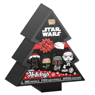 Imagen de Funko Pocket Pop! Star Wars Darth Vader Tree Holiday Box Llavero Minifigura de Vinilo Coleccionable Original Relleno Calcetines Idea Regalo Mercancia Oficial