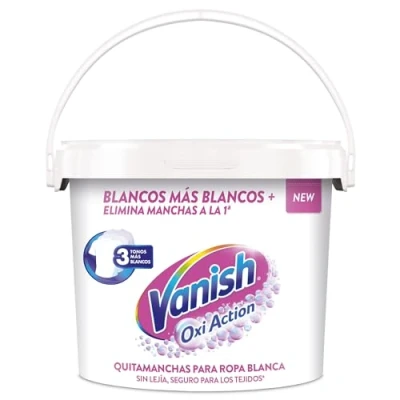 Imagen de Vanish Oxi Action Quitamanchas y Blanqueador para Ropa Blanca, en Polvo, Sin Lejía, 2.4 kg