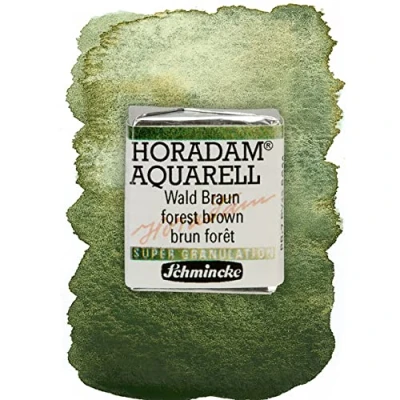 Imagen de Schmincke HORADAM® AQUARELL Super Granulation, 14 944 044 Bosque Marrón, 1/2 tazones, tonos granulados muy fuertes, acuarelas finas y supergranuladas