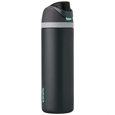 Imagen de Owala FreeSip Botella de agua acero inoxidable aislada con pajilla para deportes y viajes, sin BPA, 40 onzas, marea neblinosa