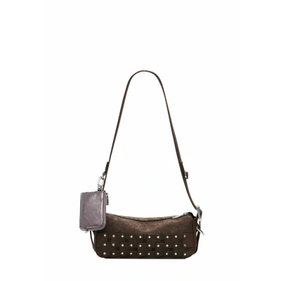 Imagen de Desigual Small Studded Patch Baguette Bandolera, Mujer, Talla: One Size, Brown