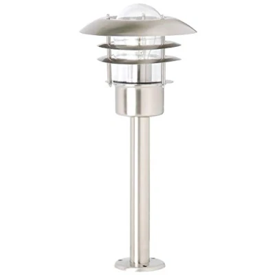 Imagen de BRILLIANT lámpara Terrence de pie para exterior 50cm acero inoxidable 1x A60, E27, 60W, adecuado lámparas estándar (no incluidas) Escala a ++ E Clase protección IP: 44 prue