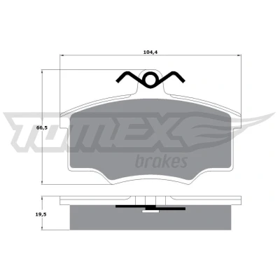 Imagen de TOMEX brakes TX 10 57 Juego de pastillas freno Eje delantero AUDI: 80 B3, B2