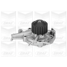 Imagen de GRAF PA738 Bomba de agua 22 con junta mecánico Chapa acero 54,66 para accionamiento correa trapecial CHEVROLET: Matiz, Aveo / Kalos Hatchback