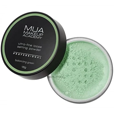 Imagen de MUA Make Up Academy Polvo de ajuste suelto profesional, color verde plátano translúcido (verde equilibrado)