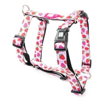 Imagen de MAX &amp; Molly Arnés para Perros en Forma de H, ultracómodo, Neopreno, pequeños, Strawberry Dream/S, Acolchado, Seguro y Ultraligero, Comodidad tu Fiel compañero
