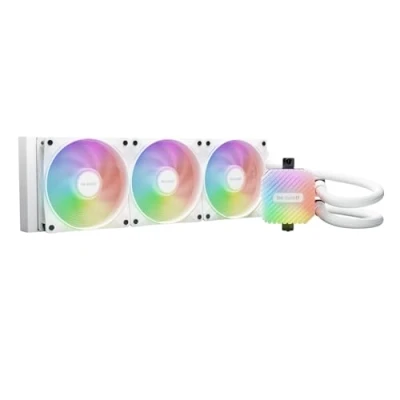 Imagen de be quiet! Light Loop 360mm White CPU refrigerador con agua para sistemas muyoverclockeados, elegante bloque de refrigeración ARGB, 3 ventiladores WingsLX PWM high speed White, ARGB Hub