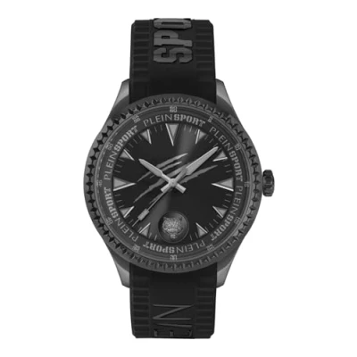 Imagen de Plein Sport Lineman Reloj analógico de cuarzo para hombre, Ip Black/Black Ps5ba0424