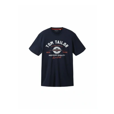 Imagen de TOM Tailor MIT LOGO Camiseta estampada, Hombre, Talla: Small, Sky captain blue
