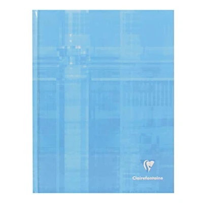 Imagen de Clairefontaine 9842C Un cahier broché rembordé rigide 192 pages 17x22 cm 90g petits carreaux, couverture carte pelliculée couleur aléatoire