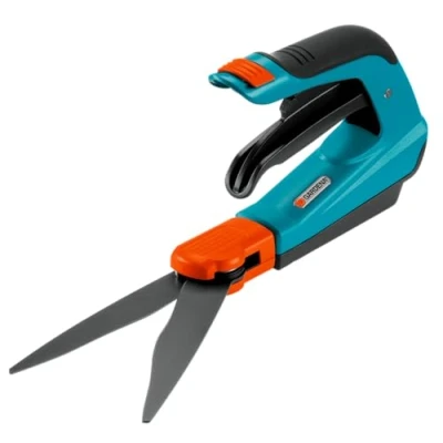 Imagen de tijeras cortacésped Comfort de GARDENA, giratorias: para césped con cuchillas giratorias 360 diestros y zurdos, afilado ondulado corte exacto, antiadherentes, cómodo mango (8734 20)