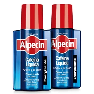 Imagen de Alpecin Cafeina Liquida 2x 200 ml Locion anticaida cabello hombre Tratamiento para caida de pelo Tratamientos contra alopecia areata androgenetica Producto evitar