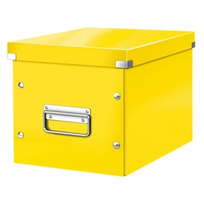 Imagen de Leitz Caja de Almacenaje Mediana en Forma Cubo, Amarillo, Gama Click &amp; Store, 61090016