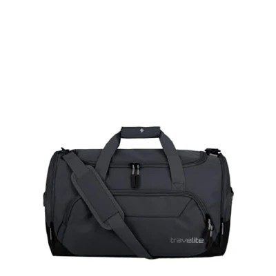 Imagen de travelite Bolsa de Viaje Talla M, Serie Equipaje Kick Off: práctica para Vacaciones y Deportes, 50 cm, 45 litros, Gris (D&#039;anthrazit), M (50 cm/45 litros)