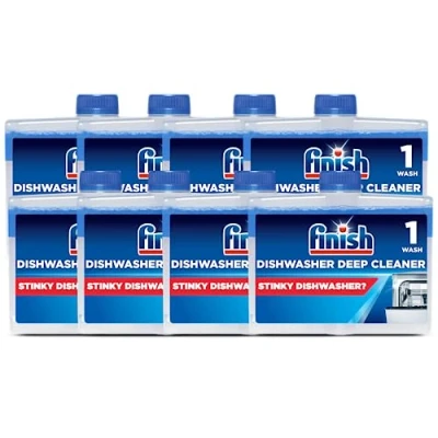 Imagen de Finish Limpiador de lavavajillas Original Paquete 8, 250 ml cada uno Limpia profundamente y ayuda a prolongar la vida útil tu
