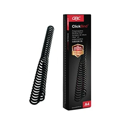 Imagen de GBC ClickBind, Peines de encuadernación click para 45 hojas A4, 34 bucles, Negro (Black), Caja 50 x 8 mm
