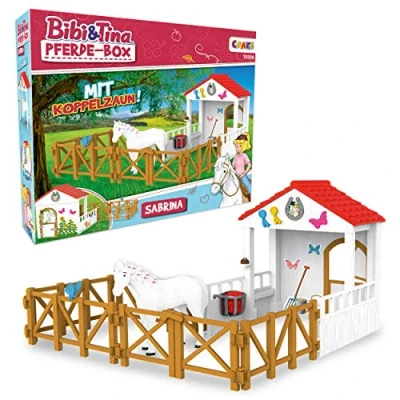 Imagen de CRAZE Bibi y Tina Caballos de Juguete Juego Playset Horse Box Sabrina Figuras Que Incluyen Accesorios Granja Regalo para niñas 19306