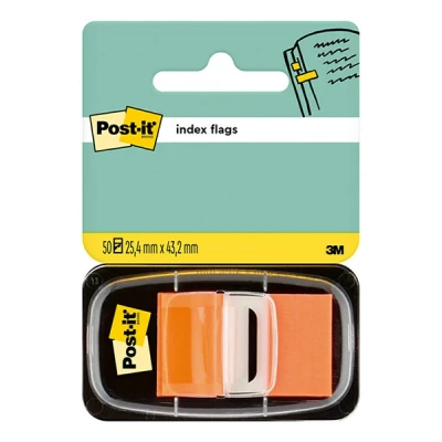 Imagen de 3M Post it index estándar naranja 25,4 x 43,2 mm (50 pestañas)