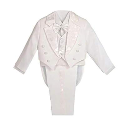 Imagen de Lito Angels Esmoquin Blanco para bebé niño, Traje de Vestir Elegante Boda, Fiesta Formal, Ceremonia y ocasión Especial (con Chaleco Pajarita) Talla 18 Meses (Número Etiqueta 02)