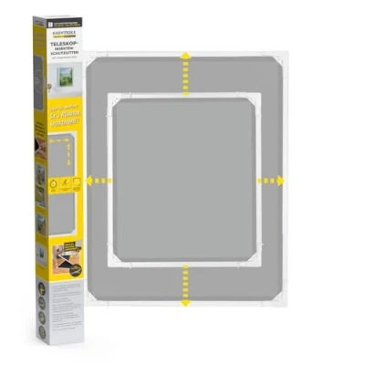 Imagen de EASYmaxx Insect Protect Mosquitera telescópica ventana Con marco premontado extensible integrada Blanco