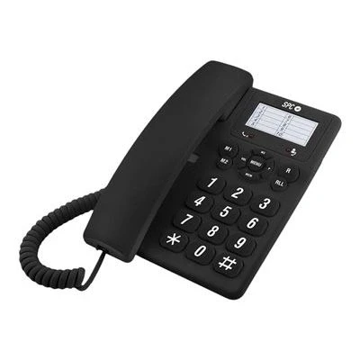 Imagen de SPC Original Teléfono Fijo sobremesa o Pared, con Teclas Grandes y fácil de Usar, 3 memorias directas, Volumen Timbre Extra Alto, función rellamada, Color Negro