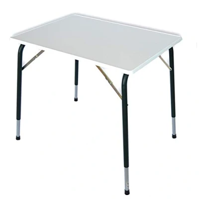Imagen de Castelmerlino Mesa plegable melamina con patas telescópicas, 80x60 cm